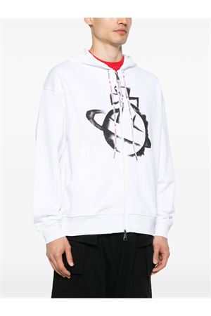 White Orb-stencil zip hoodie VIVIENNE WESTWOOD | 2I01000IJ006OA401